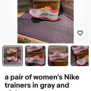 Nike Women's Trainers in Gray and Pink
